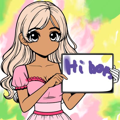 realistic pretty girl holding blank sign