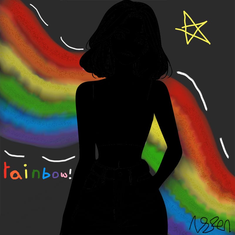 a realistic girl with a crop top and jeans