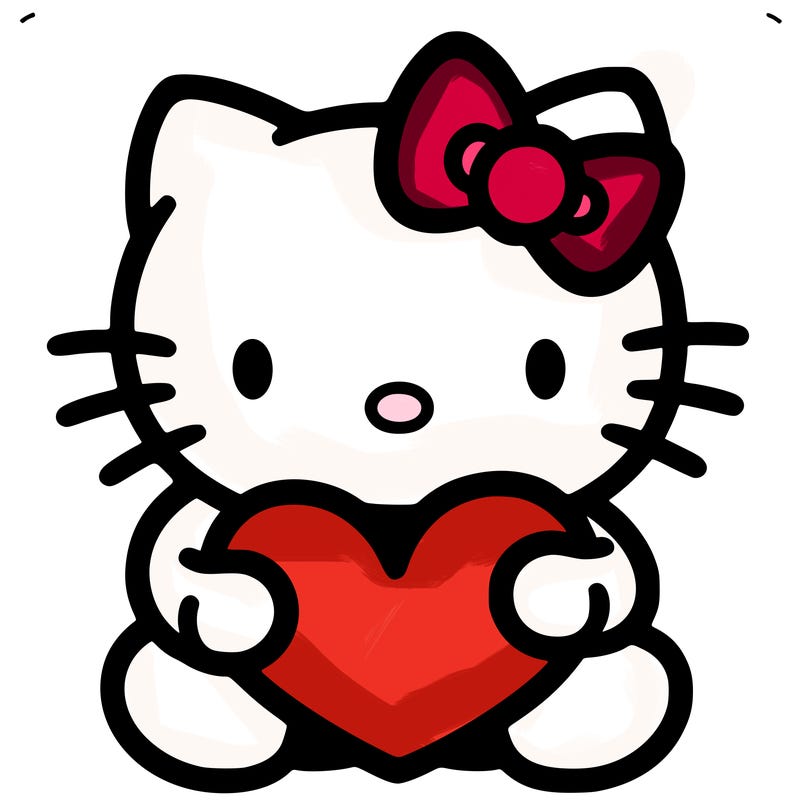 hello kitty with heart