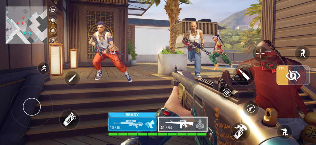 Urban Heat: FPS - First person shooter gameplay in an urban setting with multiple characters