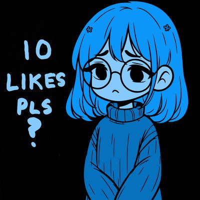 sad girl with glasses in a sweater