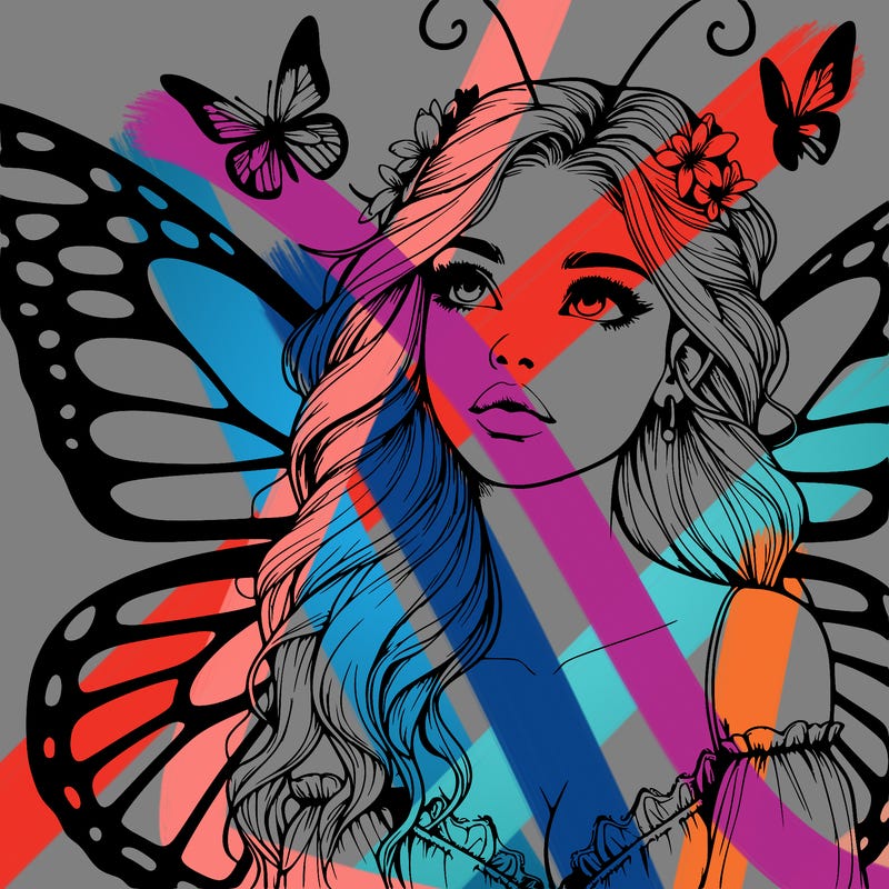 butterfly fairy realistic girl