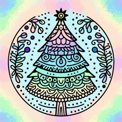 mandala sapin de noel