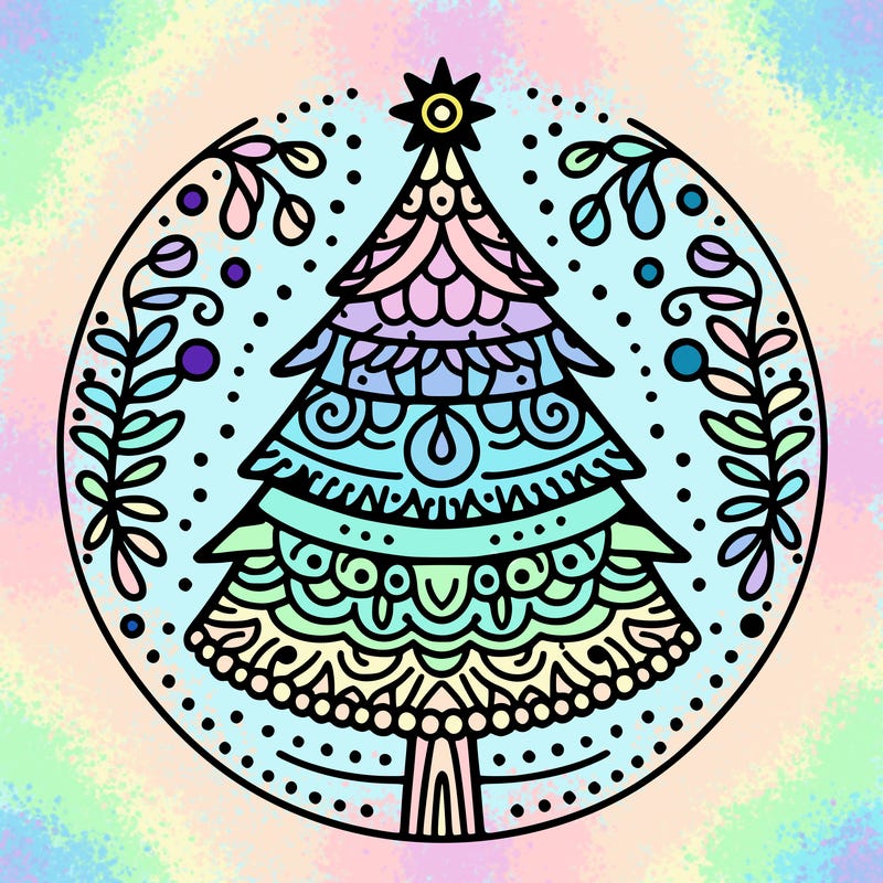 mandala sapin de noel