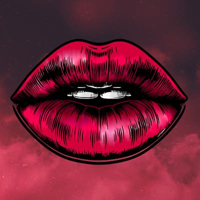 realistic mouth with lips