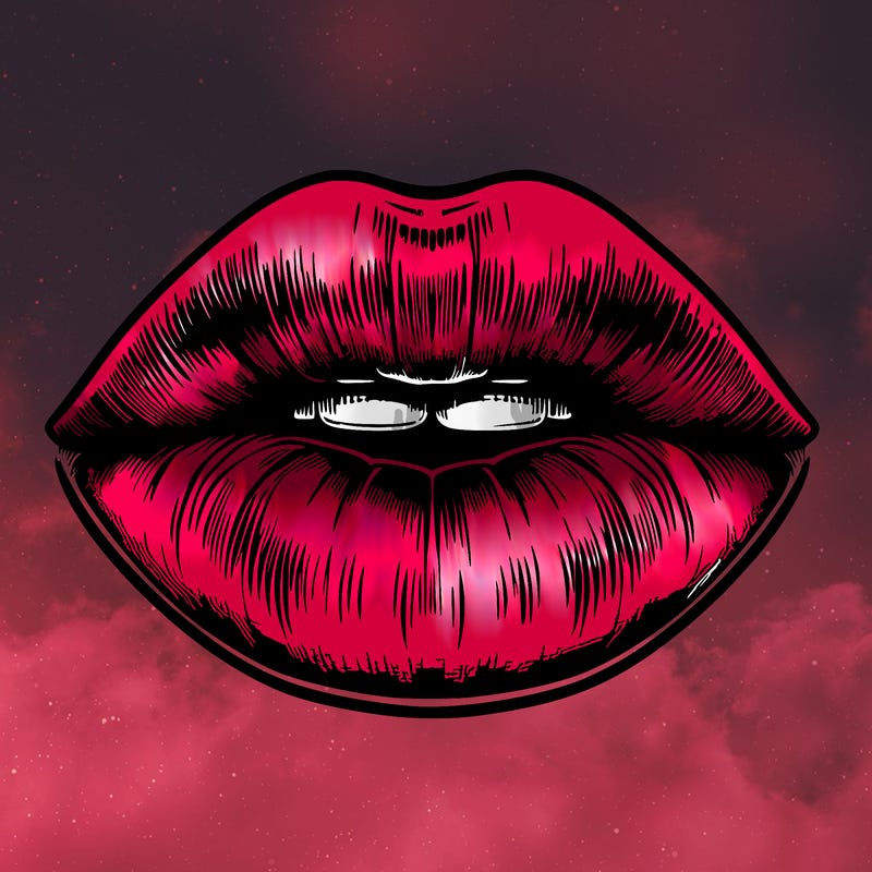 realistic mouth with lips