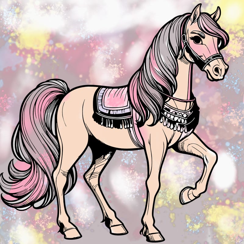 a beautiful realistic arabian horse