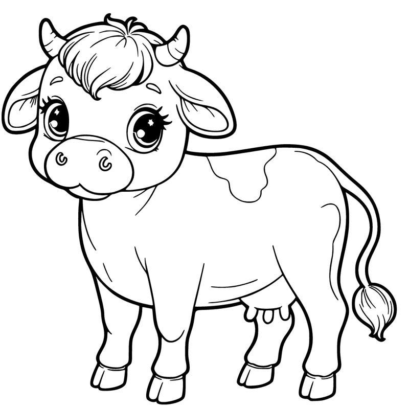 plain white cow
