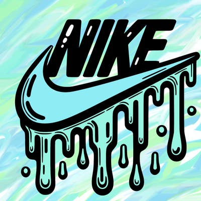 dripping nike logo