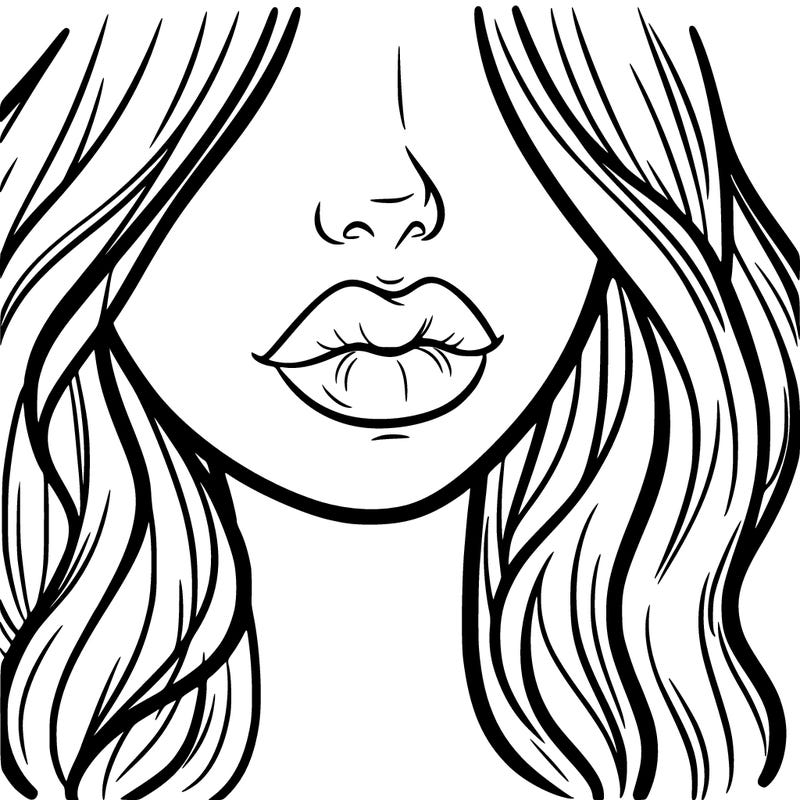 girl with lips