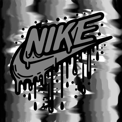 dripping nike logo