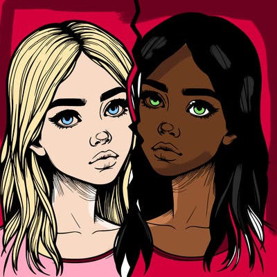 realistic girl split