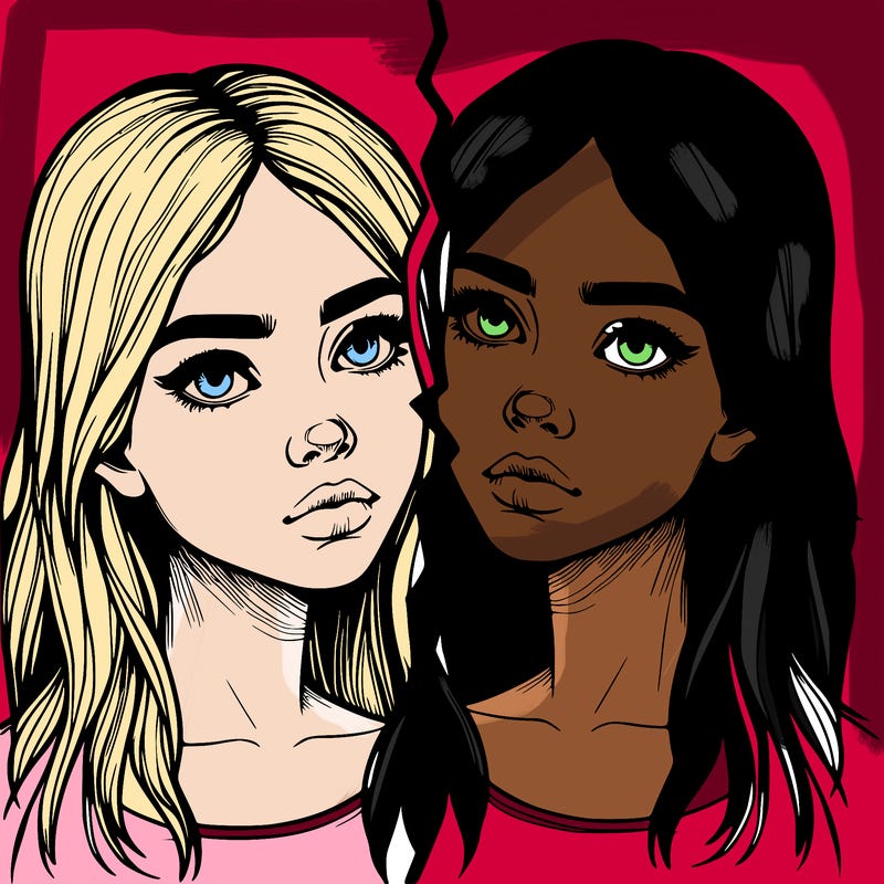 realistic girl split