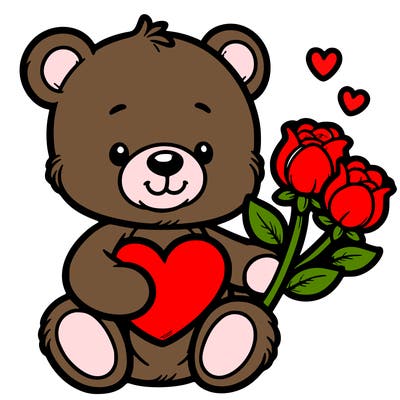 teddy bear a holding heart