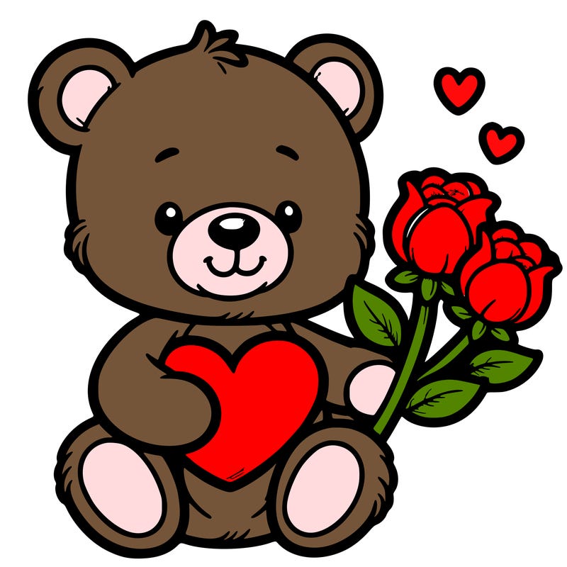 teddy bear a holding heart
