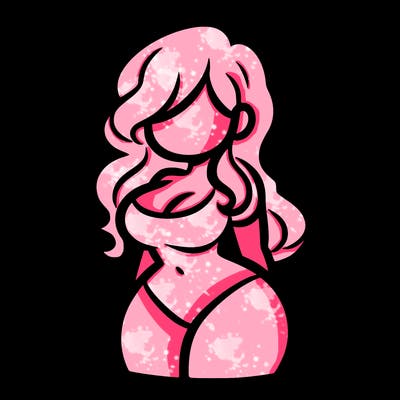 curvy woman with hair