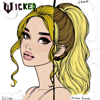 realistic girl with a ponytail on her hair and lips