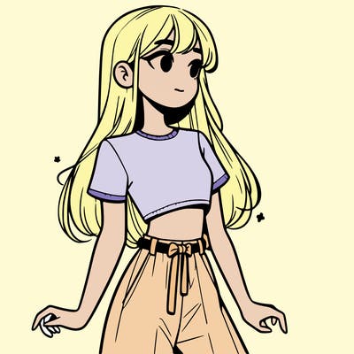 girl in a cute crop top