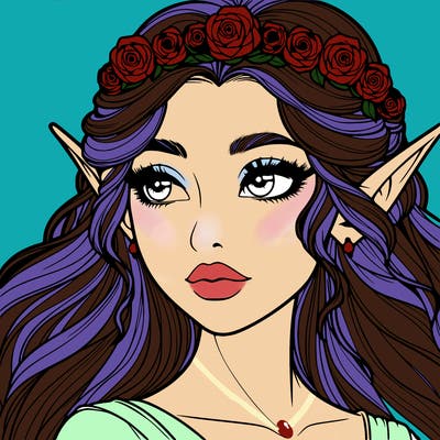 realistic beautiful elf princess