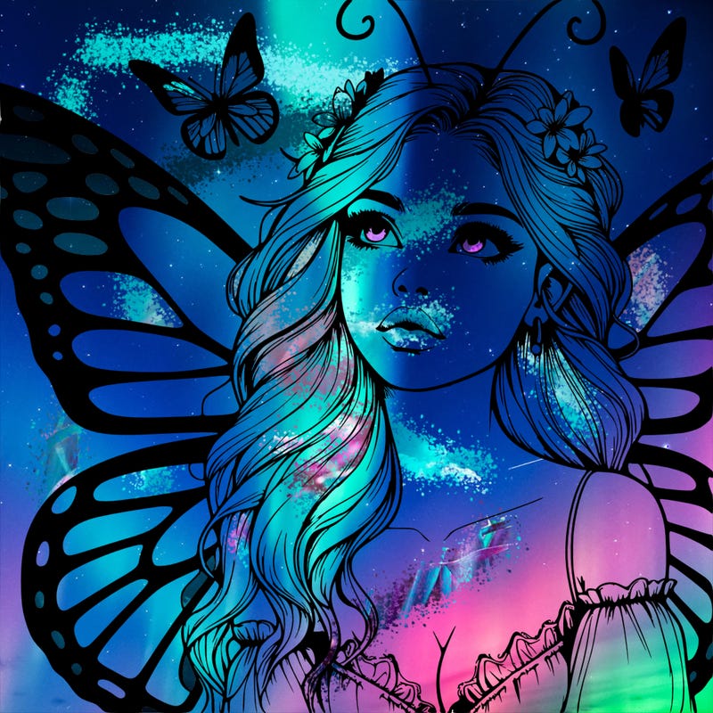 butterfly fairy realistic girl