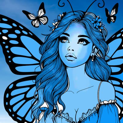 butterfly fairy realistic girl