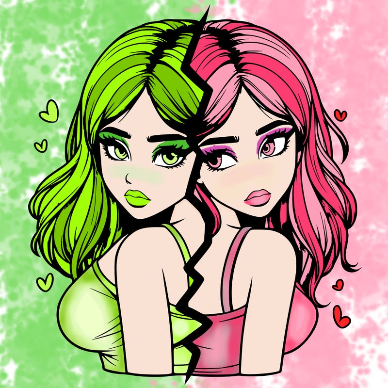 realistic girl split