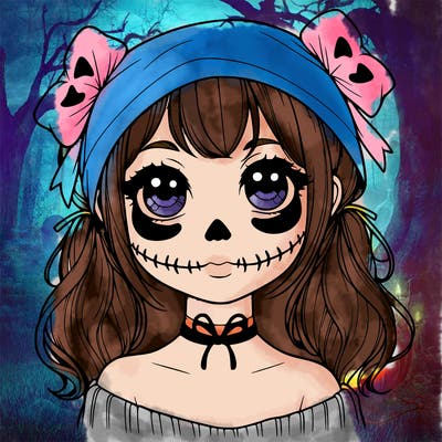 realistic girl halloween