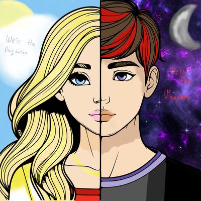 realistic half girl half boy split