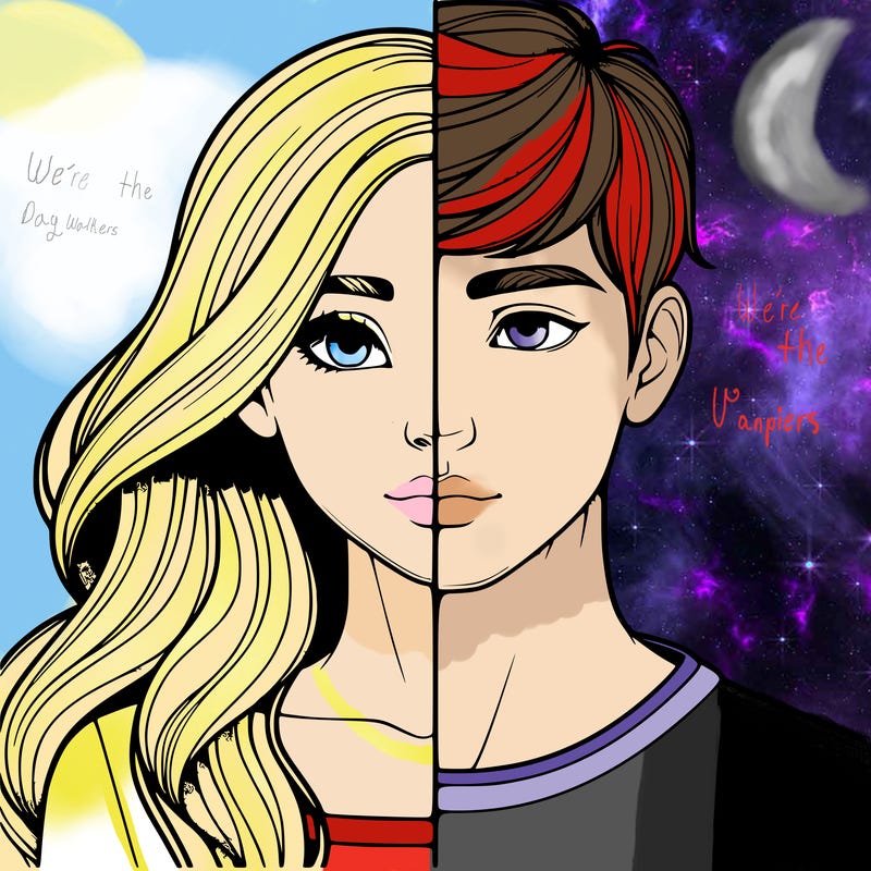 realistic half girl half boy split