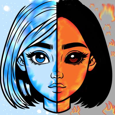 realistic girl split