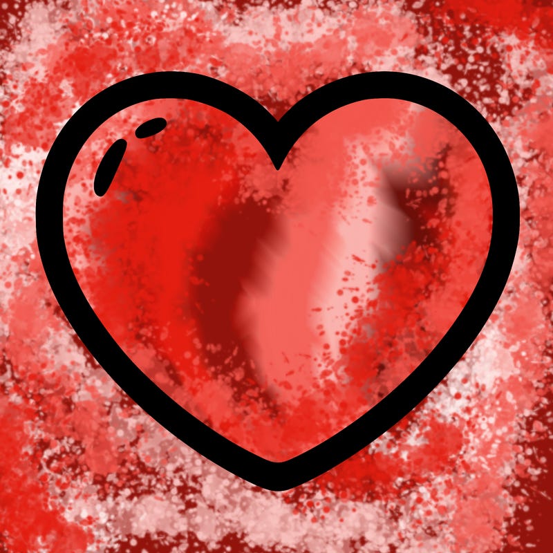 a blank heart