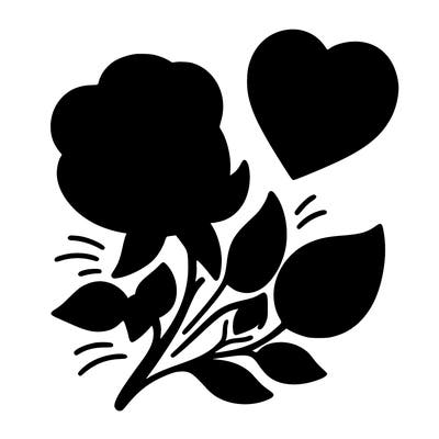 rose and heart