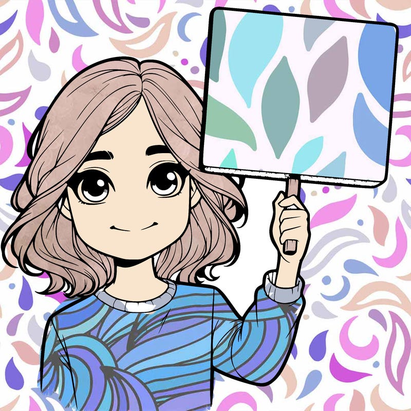 realistic girl holding up a sign