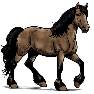realistic horse