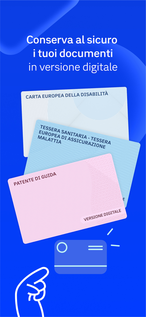 Versioni digitali di carte d'identità e patenti di guida all'interno dell'interfaccia dell'app IO
