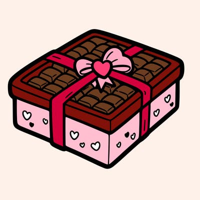 a box of chocolate for valentines day