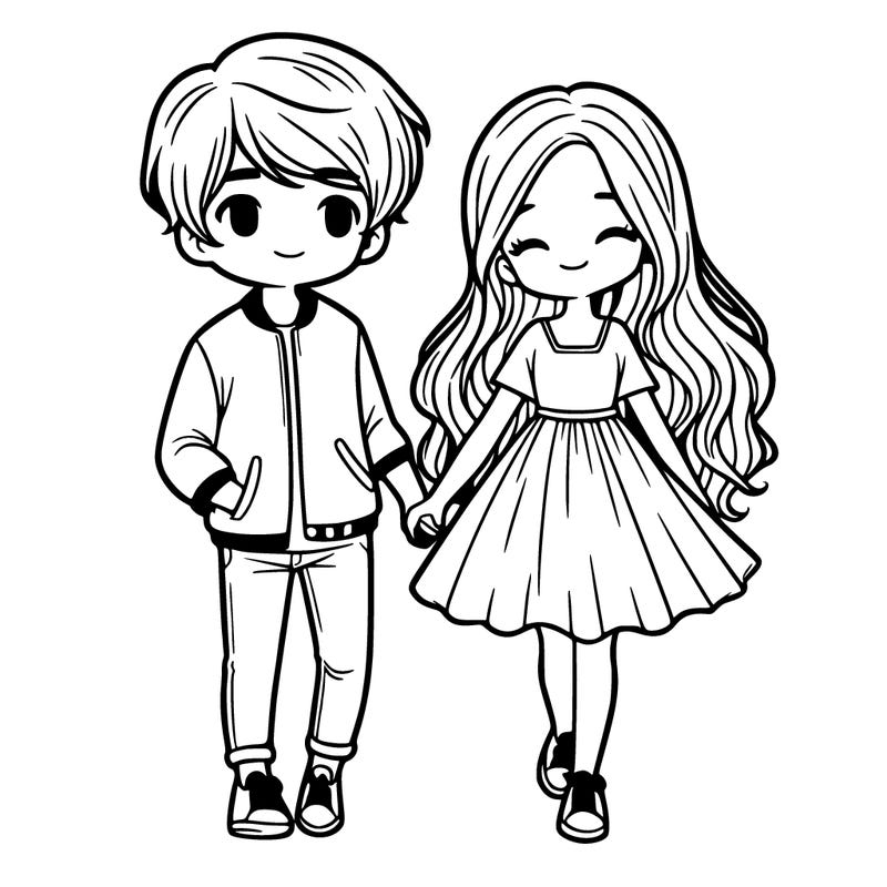 girl holding boyfriend's hand