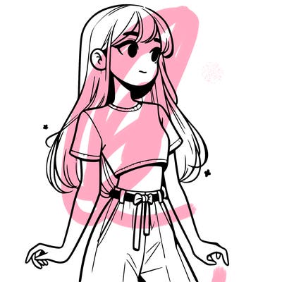 girl in a cute crop top