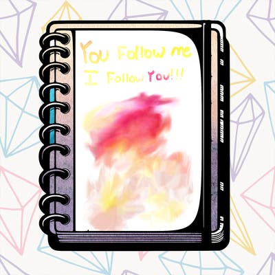 blank, realistic notebook