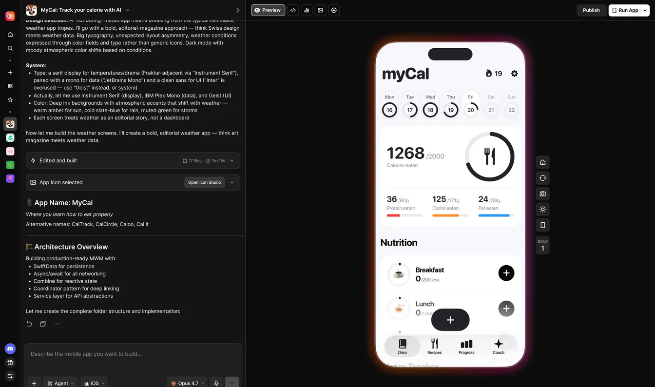 MWM AI product builder interface