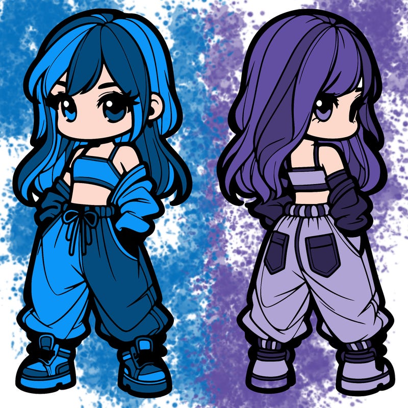 girl in crop top and baggy pants