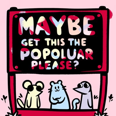 sign that says  maybe get this on the popular page please?