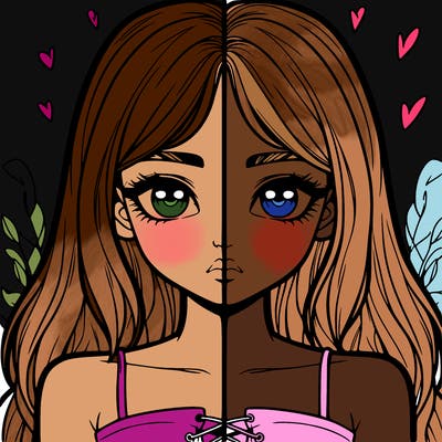 realistic girl split