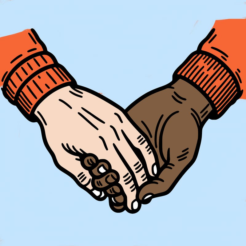 holding hands