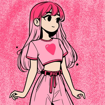 girl in a cute crop top