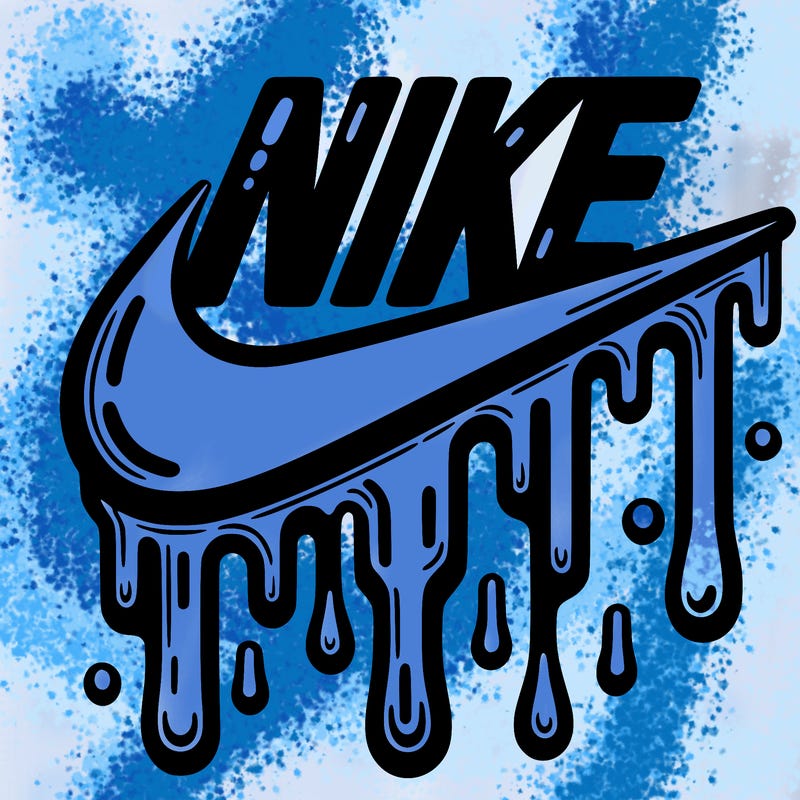 dripping nike logo
