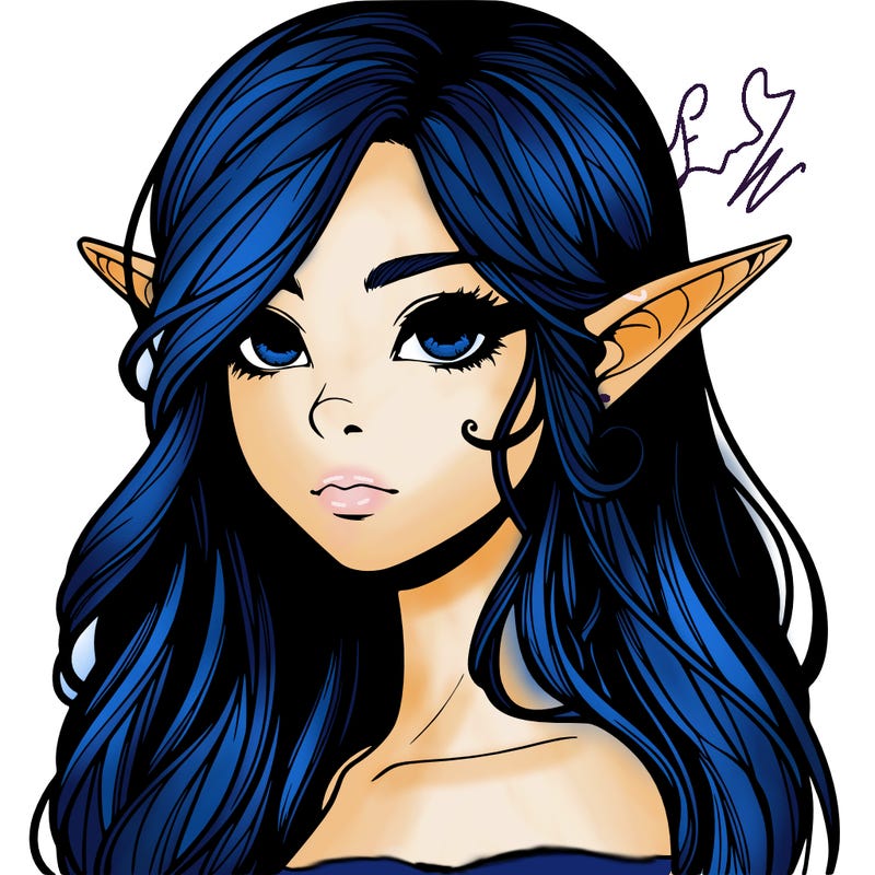 elf girl realistic dark fantasy