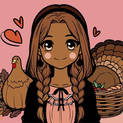 thanksgiving realistic girl