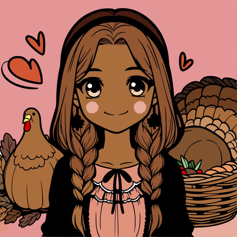 thanksgiving realistic girl