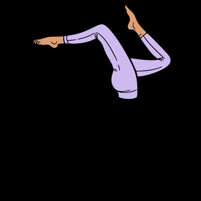 a woman doing a handstand